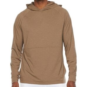 Xersion Men's Hoodie for Men Stretchy Soft Brown XL